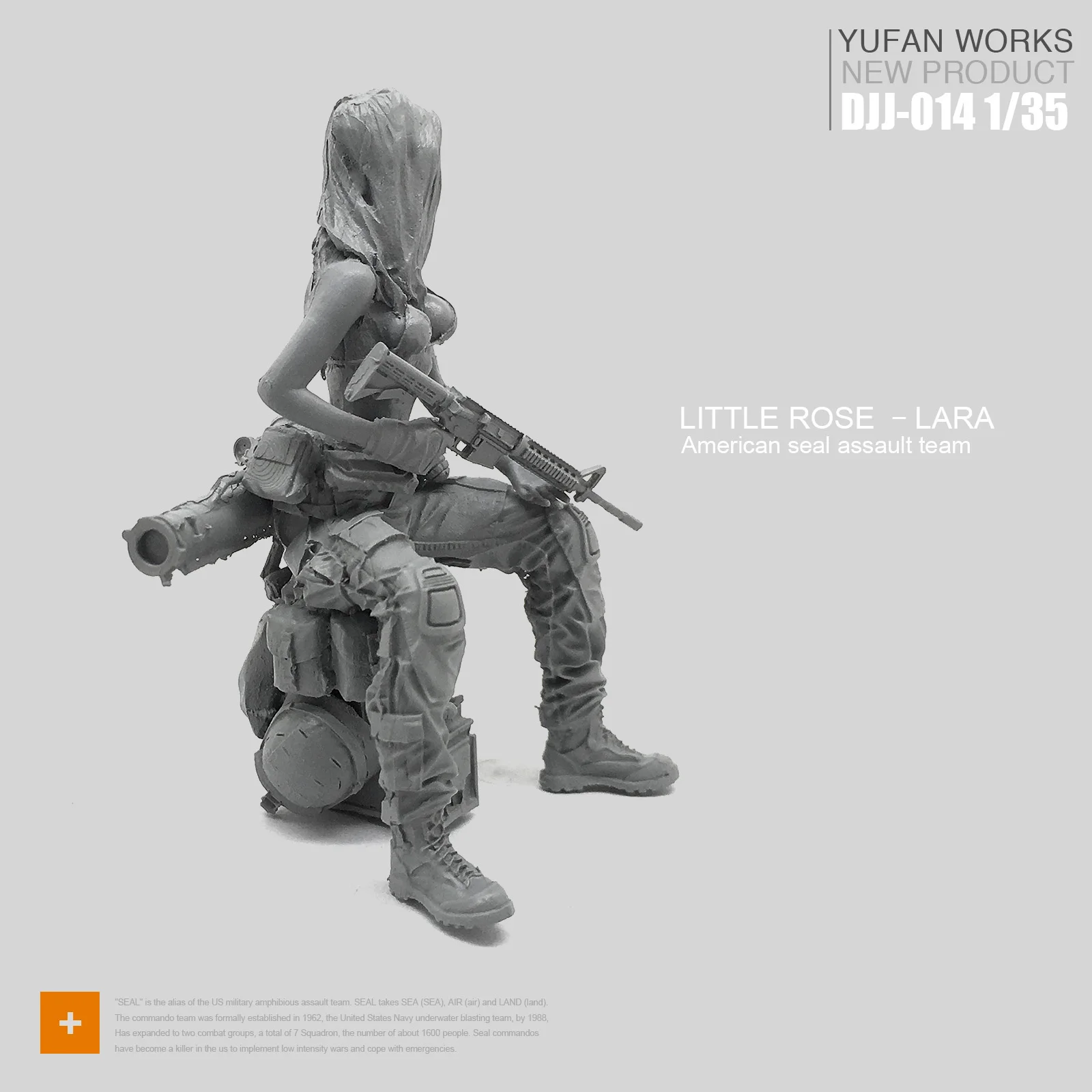 Модель Yufan 1/35 Женский солдат команда котиков роза Laura модель из смолы в