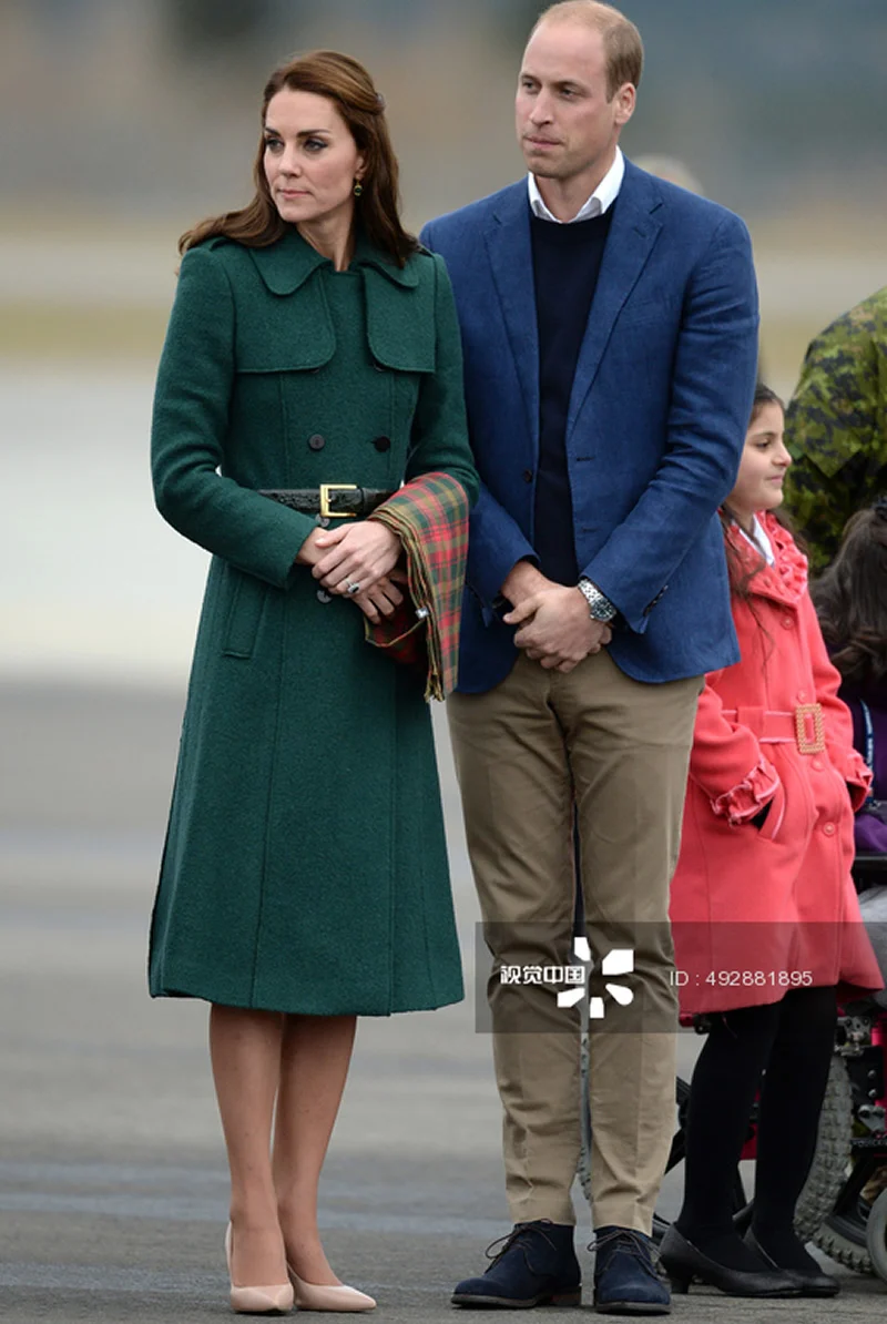 Горячая Распродажа новое шерстяное пальто принцессы Kate Middleton Модное теплое