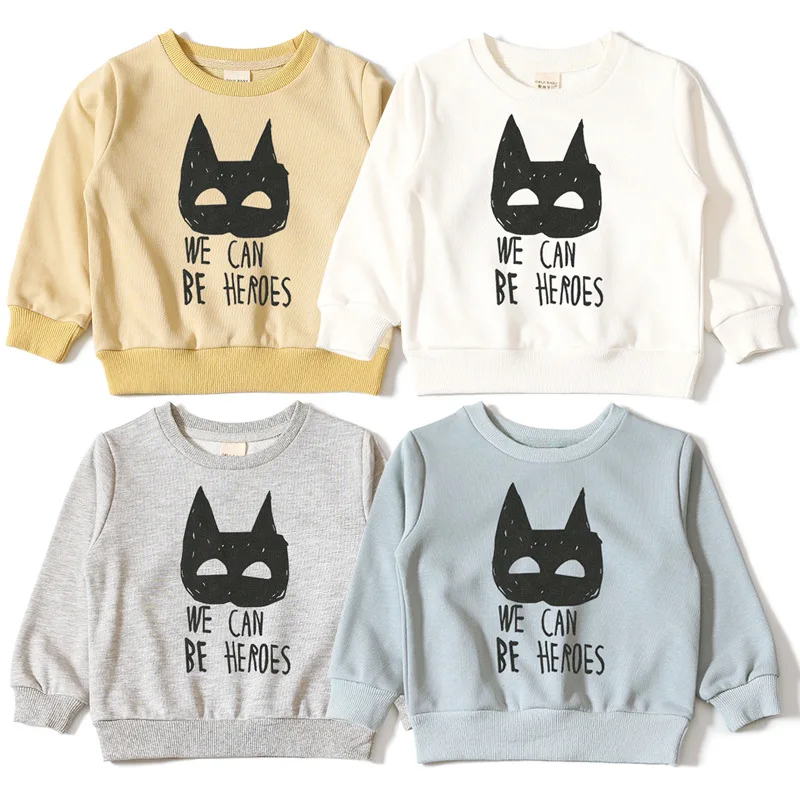 2018-Autumn-Spring-boys-t-shirt-Children's batman-pattern-tops-kids-cotton-High-quality clothing-for-1-6Age-sweater-100%-cotton