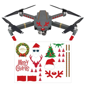

Sticker Decal For DJI Mavic Pro Spark Phantom 4 3 Drone PVC Merry Christmas Decoration Skin Decals