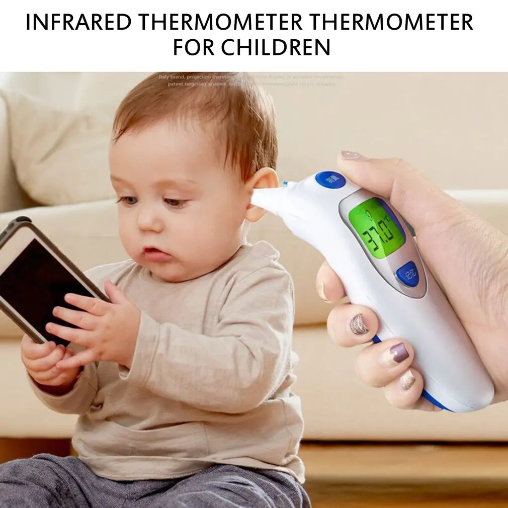 

Non-contact Digital Infrared Electronic Thermometers Hand Held LCD Screen Ear Forehead Baby Thermometer Temperature Hygrometer