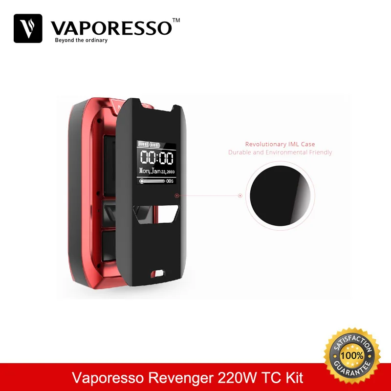 Vaporesso Revenger 220 Вт комплект TC коробка мод с NRG Sub Ом Vape бак 5 мл GT4 ядро испаритель