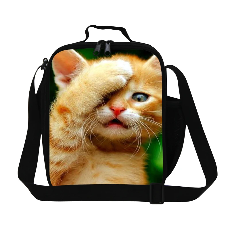 Cute Cat Lunch Cooler For Kids,Girls Insulated Lunch Container for