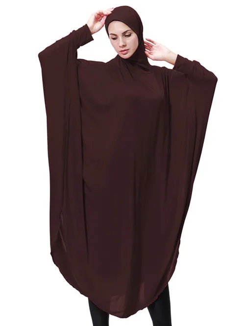 Мусульманский женский черный чехол абайя исламский химар одежда халат с платком кимоно мгновенный длинный хиджаб арабский поклонение молитва одежды bd122 - Цвет: Color 6