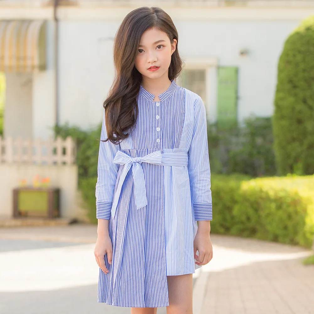 

fashion 2018 autumn girl dress long sleeve children dress big girls dresses child clothes size for 4 6 7 8 9 10 11 12 13 14 15