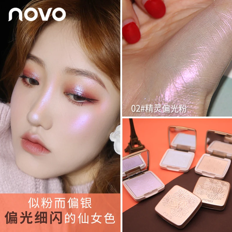 Макияж Novo хайлайтер Shimmer Powder Glow Kit хайлайтер палитра база осветитель изюминка контур лица золотой бронзатор