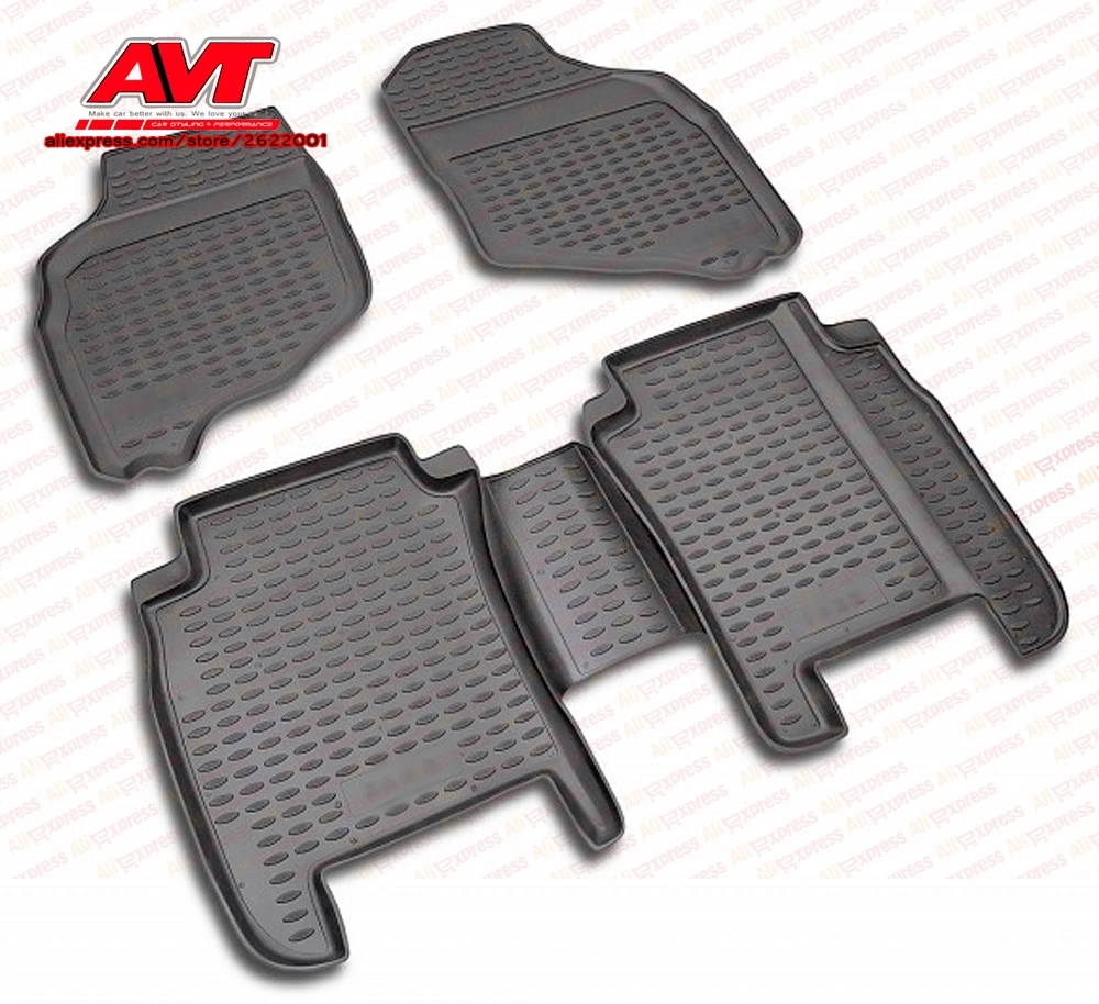 Коврики чехол для Honda Jazz 2001 2008 4 шт. резиновые коврики Нескользящие аксессуары
