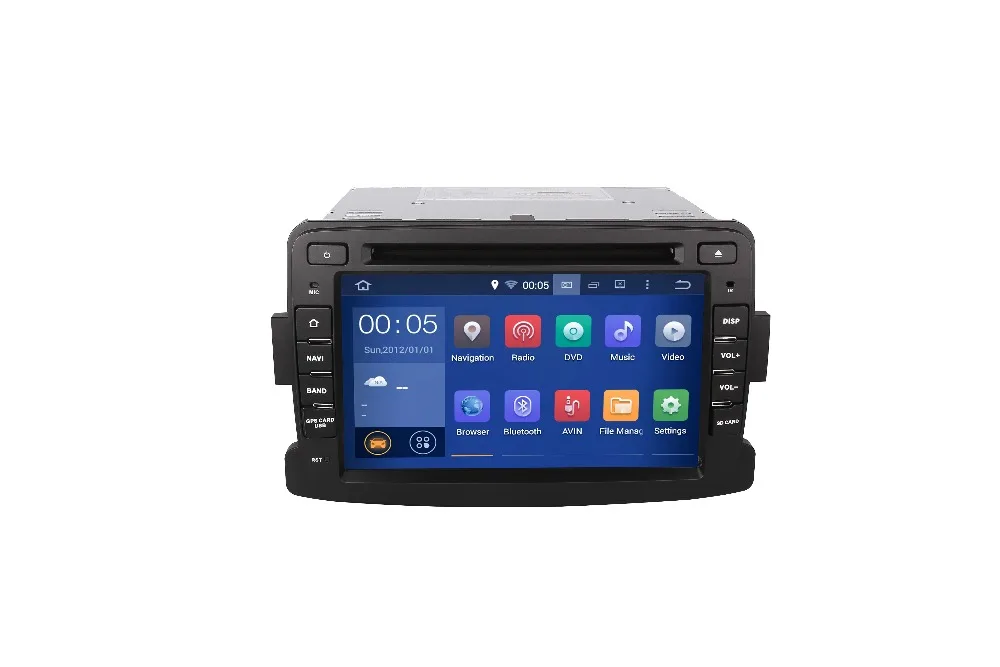 Sale Octa/Quad Core Pure Android CAR GPS Navigator Radio For Dacia Renault Duster Logan Sandero Car DVD Central Cassette Player DVD 1