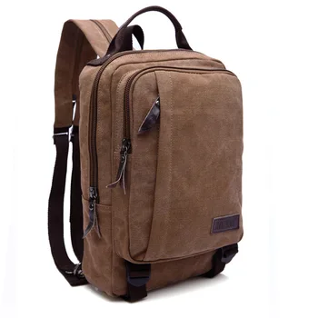 

Boshikang Backpack Male Large Capacity Backpack Vintage Outdoor Travel Canvas Backpack Zipper Strap Small Daypack School Bag