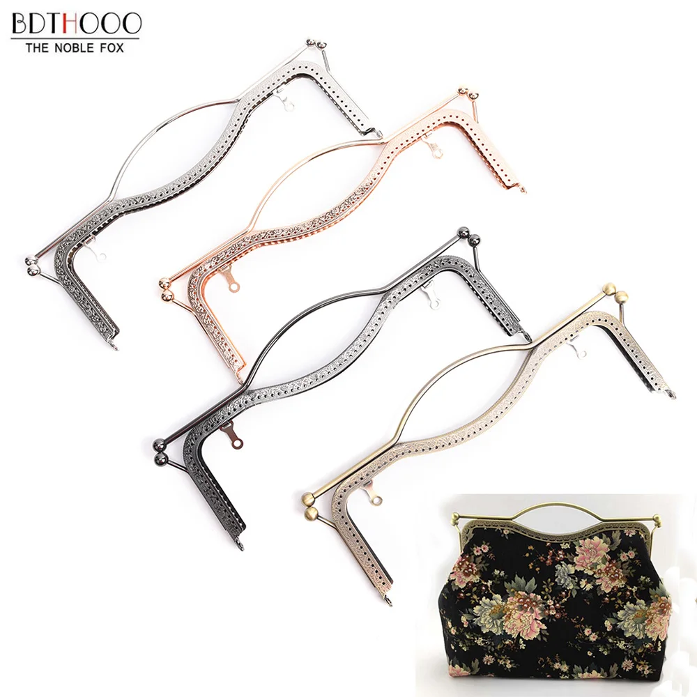 27cm 20.5cm Metal Purse Frame Handle Kiss Lips Clasp Lock for Clutch Handmade Handbag Hardware Antique Bronze Bag Accessories