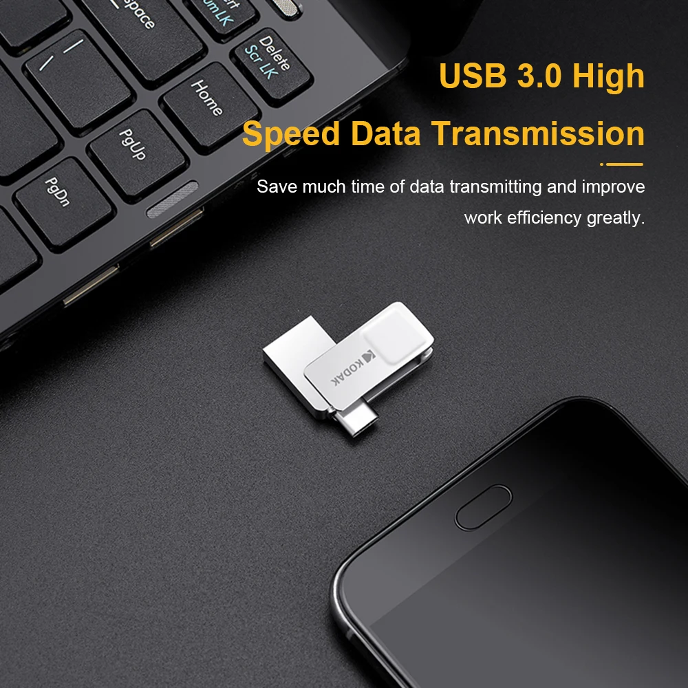 Kodak K223C USB флеш-накопитель 32 64 128 GB type-C USB 3,1 U диск металлический портативный USB флэш-накопитель мини флеш-накопитель