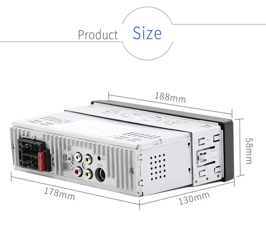 4,1 дюймов 1 Din HD Bluetooth Автомобильный Стерео Авторадио MP3 MP5 Аудио плеер Поддержка USB FM TF AUX резервная камера заднего вида