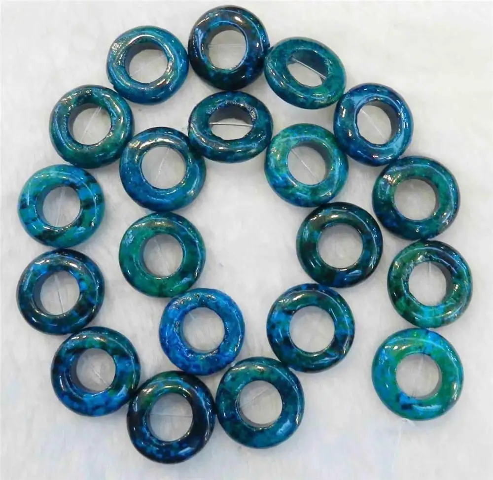 20 мм кольцо Azurite Chrysocolla свободные бусины нить # NH311|bead strands|loose beadsazurite chrysocolla |