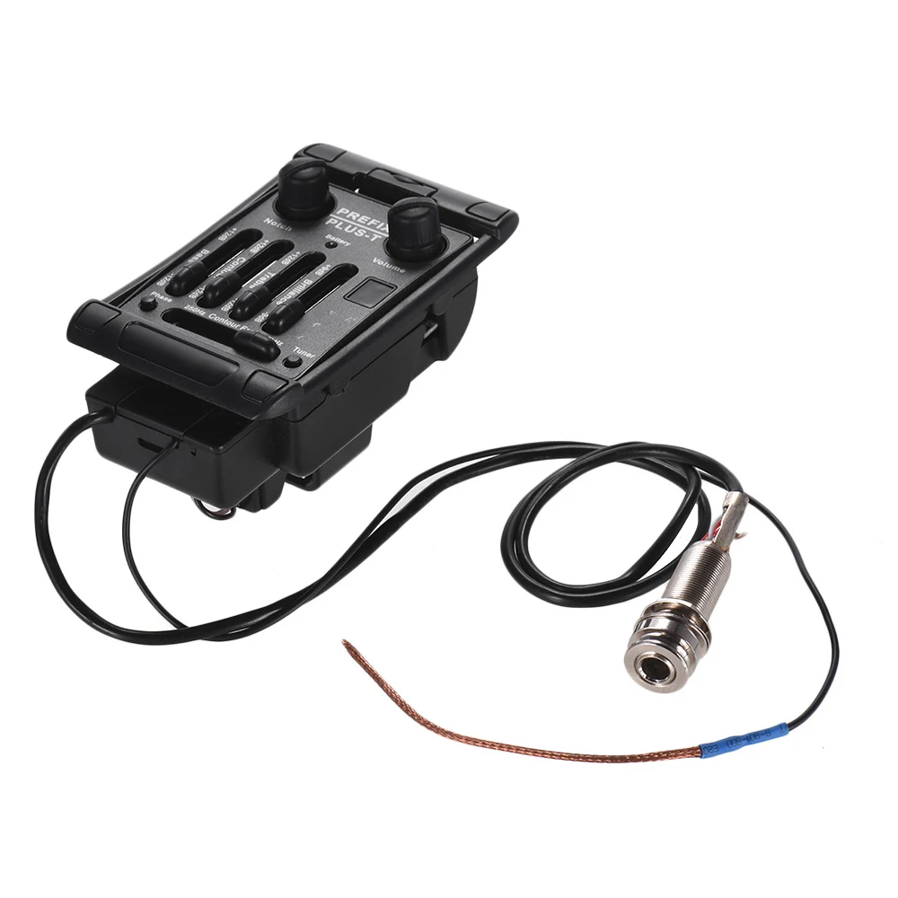 

Prefix Plus-T Guitar pickups Acoustic Guitar Piezo Pickup System Preamp EQ with Tuning Function