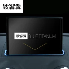 Für AUDI A3 8V 2013 - 2017 Auto Chrome Trim Styling Navigation Dekorative Rahmen Streifen Abdeckung Pailletten Spezielle Geändert zubehör