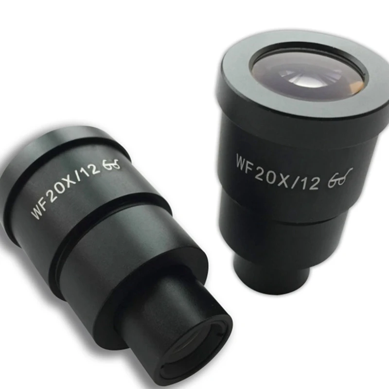 

2PCS Wide Field WF20X/12 High Eye-point Eyepiece Optical Lens Mounting Size 30.5 mm for Stereo Microscope