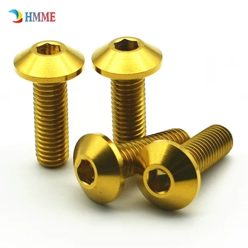 

Titanium bolts M5 M6 M8X 12 15 20 25mm Motorcycle DIY Ti Bolt Allen head Hexagon socket Headed screws Ti fastener 6 pcs