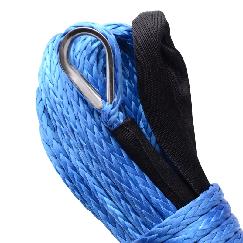 SPEEDWOW 1/4 ''x 50ft 7500LBS Winche حبل قطر حبل رفع كابل خط مع هوك للمركبة UTV قبالة-الطريق SPEEDWOW 1/4 ''x 50ft 7500LBS Winche حبل قطر حبل رفع كابل خط مع هوك للمركبة UTV قبالة-الطريق