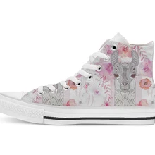 Новинка; парусиновая обувь с высоким берцем и цветами альпаки для малышей; повседневная обувь на плоской подошве; Прямая