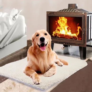 

Dog Self Heating Pad Pet Warming Cushion Bed for Medium Large Dogs and Cats Reflects Pets Own Thermal with Zipper Washable