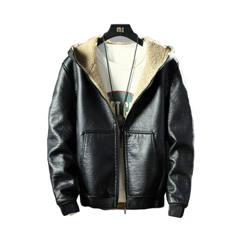 

Loldeal Men's Vintage Stand Collar Faux Leather Jacket bomber jacket