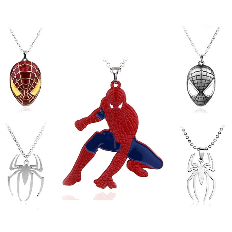 Подвеска Супергероя человека паука ожерелье Marvel Мстители Человек паук массивное