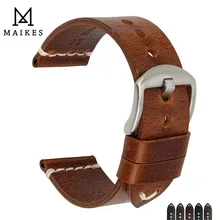 MAIKES Watch Accessories Cow Leather Strap Watch Bracelet Brown Vintage Watch band 20mm 22mm 24mm Watchband For Fossil Watch MAIKES Watch Accessories Cow Leather Strap Watch Bracelet Brown Vintage Watch band 20mm 22mm 24mm Watchband For Fossil Watch