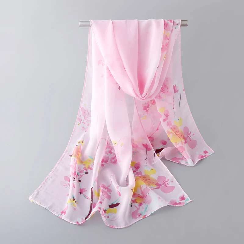 

Women's Silk Scarf Spring And Autumn Scarf New 2019 Shawl Korean Version Of The Scarf Beach Towel Japanese Small Fresh