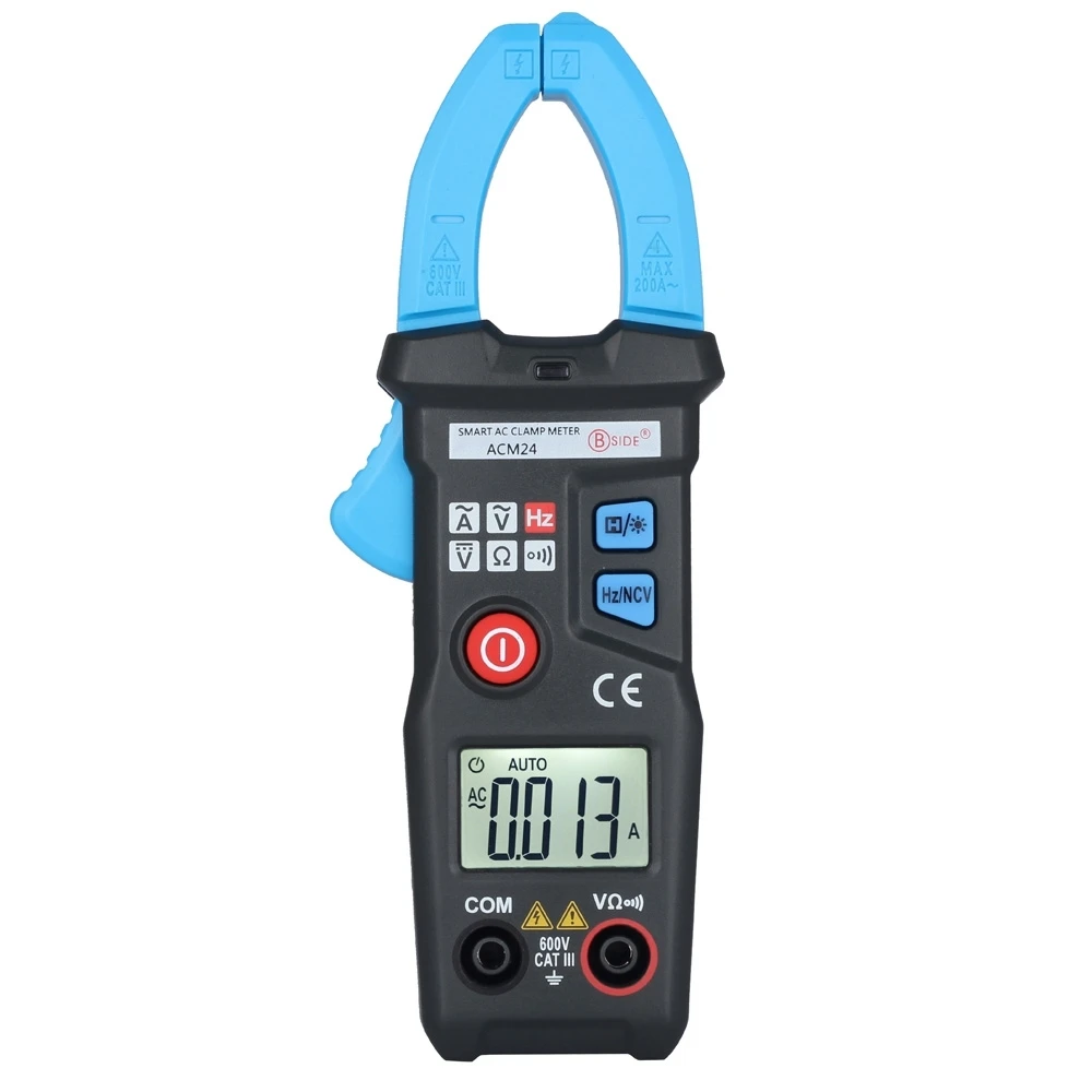 

BSIDE ACM24 Smart AC Digital Clamp Meter 6000 Count Auto Range Data Hold with LCD Screen Frequency Non-contact Voltage Detection
