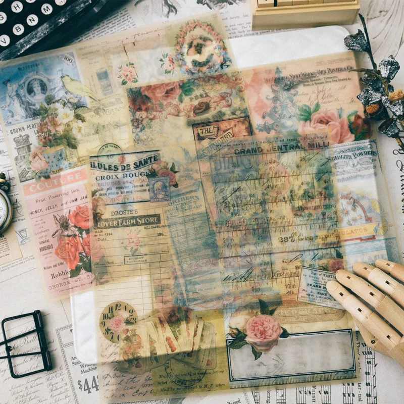 19 ヴィンテージパターンベラム紙 Diy スクラップブッキングカード装飾材料ペーパークラフト Embellishments Aliexpress