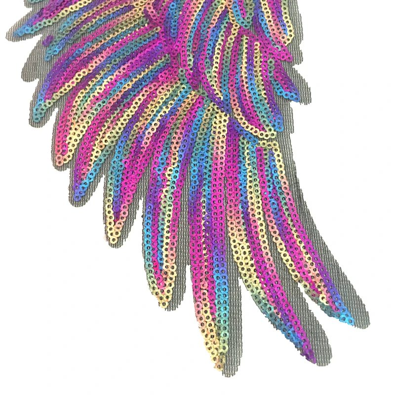 Новинка 2019 красочные патчи с блестками и ангельскими крыльями для одежды