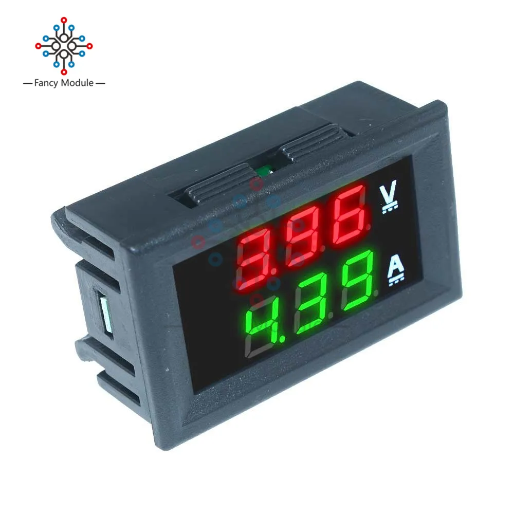 Двойной светодиодный мини-дисплей Цифровой вольтметр амперметр 0,56 ''DC 100V 10A Панель Ампер Вольт Напряжение измеритель тока тестер детектор 0,28''