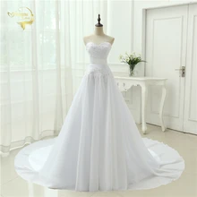 Vestidos De Novia 2018 New Arrival Chiffon Wedding Dresses Robe De Mariage A Line Lace Up