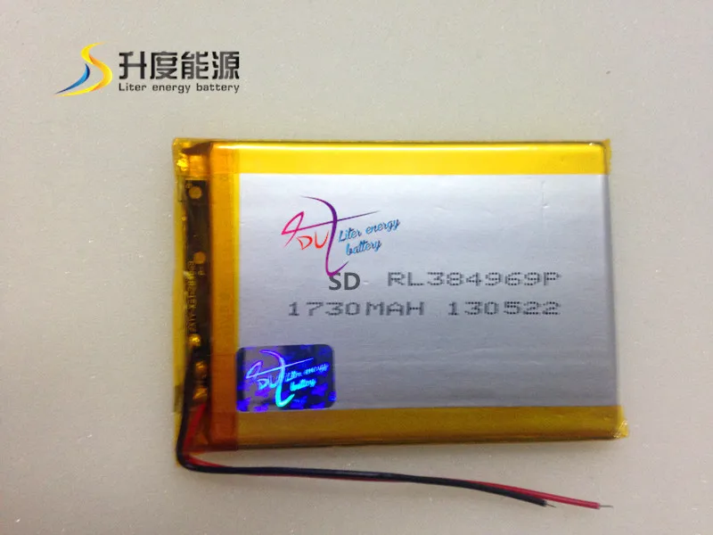 SD384969 3,7 V 1730mAH заводская цена батареи сделано в Китае SD405070 SD385070 1730mAh