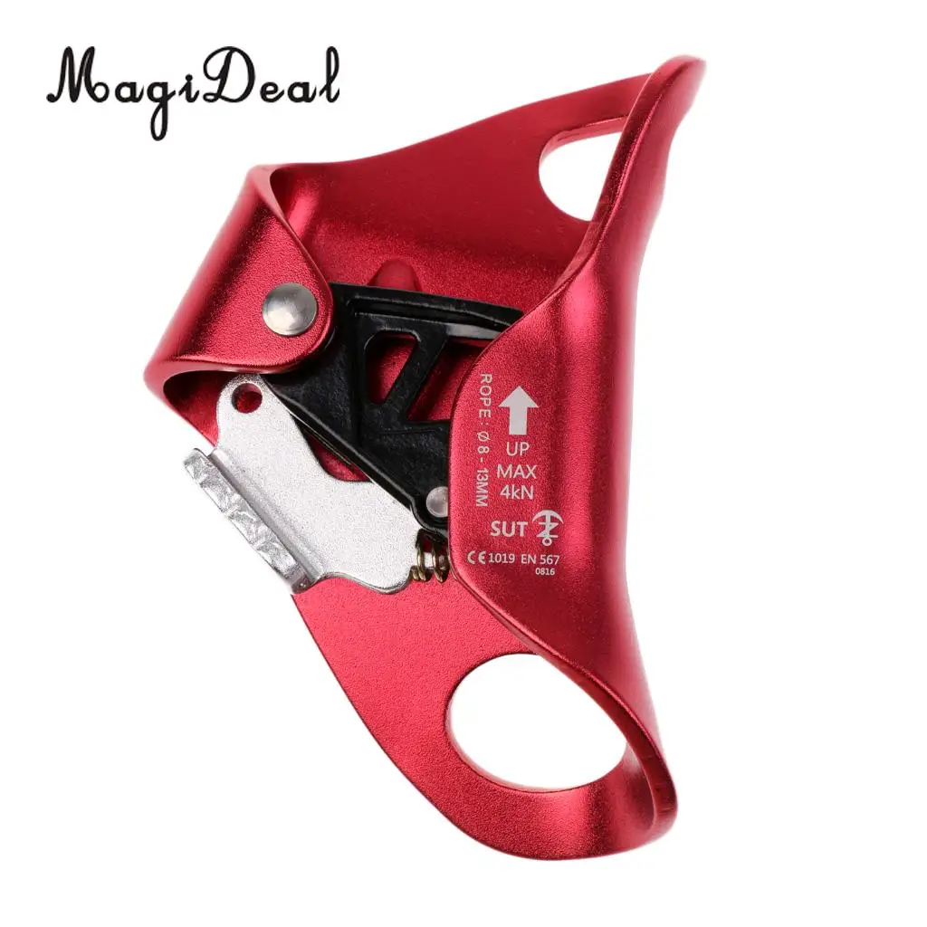 4KN / 880lb Outdoor Climbing Chest Ascender for 8-13mm Rope Compact Lightweight Climbing Caving Fall Protection Accessories