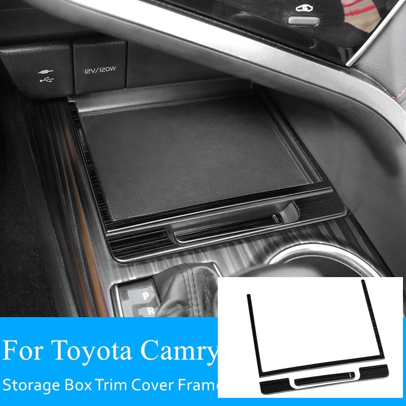 Для Toyota Camry 2017 2018 XV70 внутренний контейнер для хранения отделка рамка наклейка
