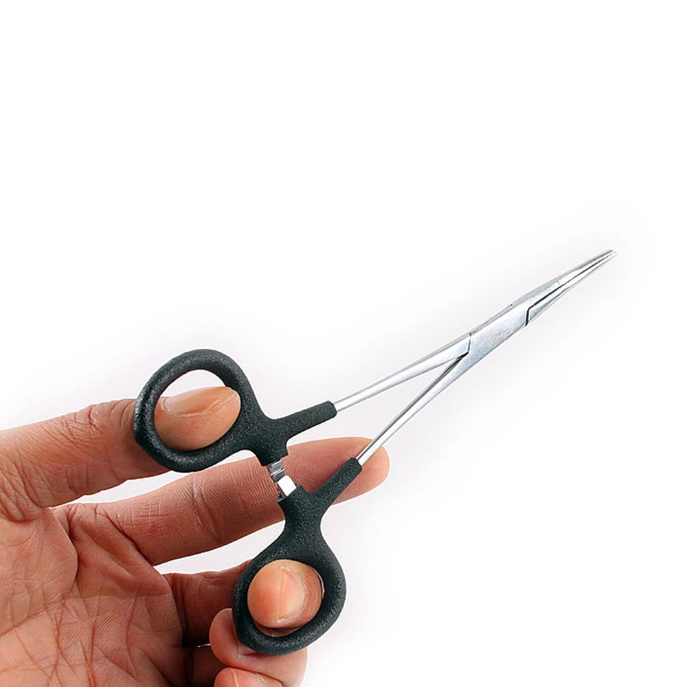 

TOPIND 5pcs curved Forceps with black rubber and retractable gear