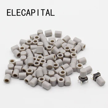 

100pcs/lot Gray Plastic Cap Hat for 6*6mm G61 Tactile Push Button Switch Lid Cover Free Shipping