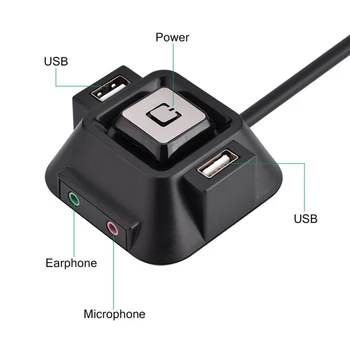 

1.2M PC Practical Desktop Computer Case Power Supply on/off Reset HDD Button Switch Cable