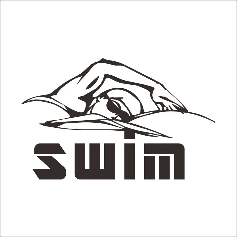 DCTAL swim decal triatlon etiqueta Run Riding nadador Decal natacion vinilo chm decoracion Mural bano etiqueta swim Sticker 3333
