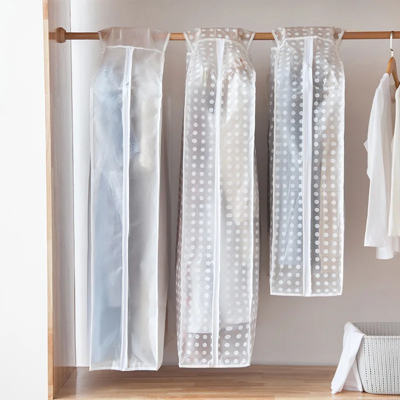 5 Pieces Case For Clothing Home Daily Clothes Transparent Dust Pollution Wardrobe Hanging Moisture Case For Fur Coats Cover