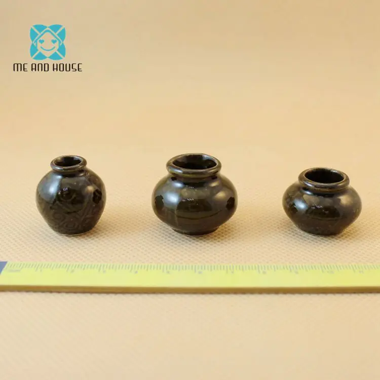 1:12 Scale A Single Vase Dolls Miniature Ceramic Vase Set C