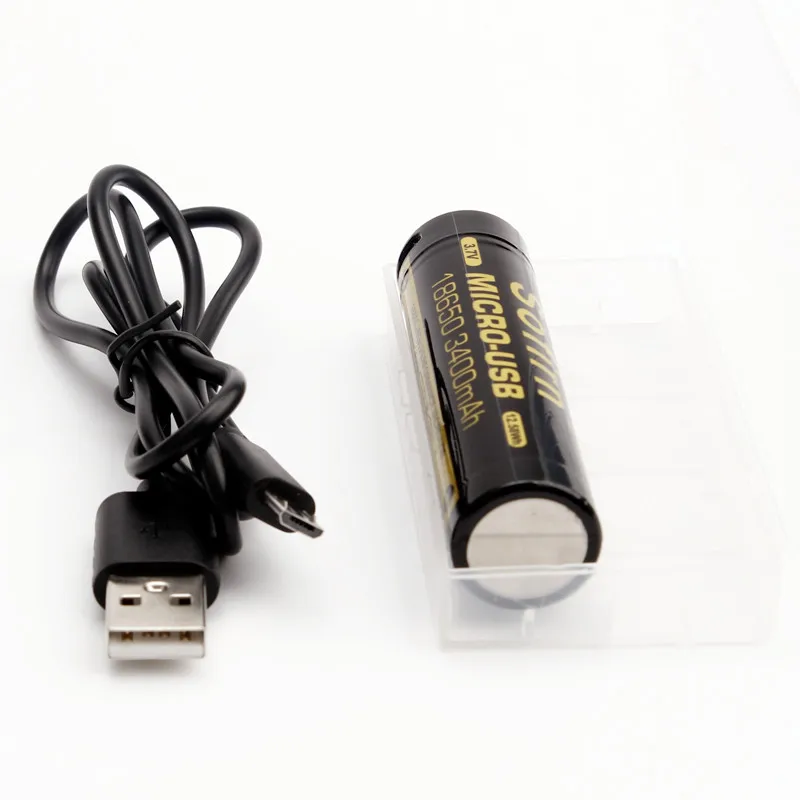Литий ионный аккумулятор Sofirn 18650 3400 мАч Micro USB 3 7 в|Перезаряжаемые батареи| |