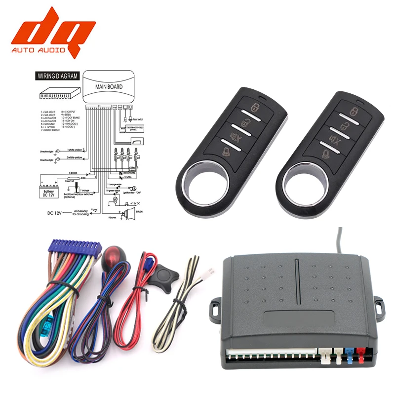 

13P Universal Car Alarm Car Auto Keyless Entry System Kit Button Start Stop Keychain Central Kit Door Lock with Remote Control