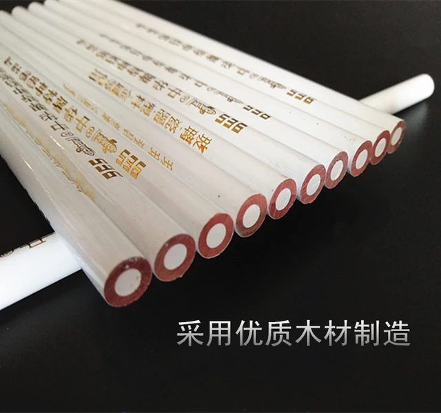 50pcs Special white pencil Point line Leather garment glass Woodworking pen  Wax lead free shipping - AliExpress