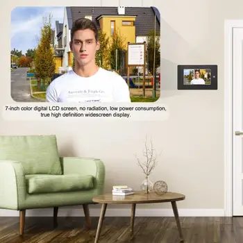 

110-240V 7inch HD Screen Wired Doorbell Video Intercom Wireless Remote Control Door Bell ring deurbel Video Doorbells