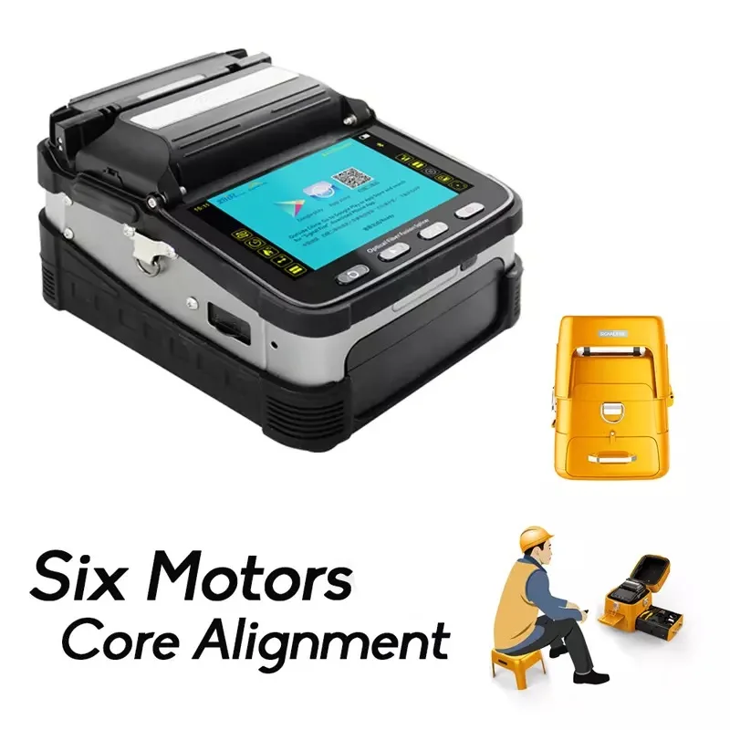 

signalfire SM&MM Automatic FTTH Fiber Optic Welding Splicing Machine Optical Fiber Fusion Splicer AI-8