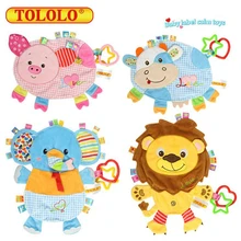 Детские игрушки 0-12 месячный ребенок мягкие полотенца с фигурками животных платок Playmate погремушки мобильные развивающие куклы для новорожденных детей
