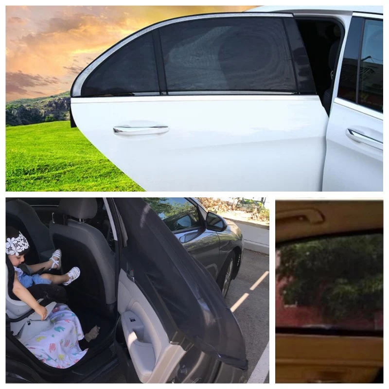 

2Pcs Sun Shade UV Protection Car Curtain Car Window Sunshade Side Window Mesh Sun Visor Summer Protection Window Film New