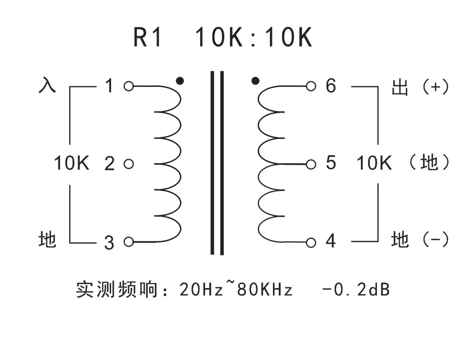 R3 Jiayin 10 K: 10K пермаллой аудио трансформатор предварительно вход крупного рогатого скота одиночный конец поворот к балансу изоляции сигнала